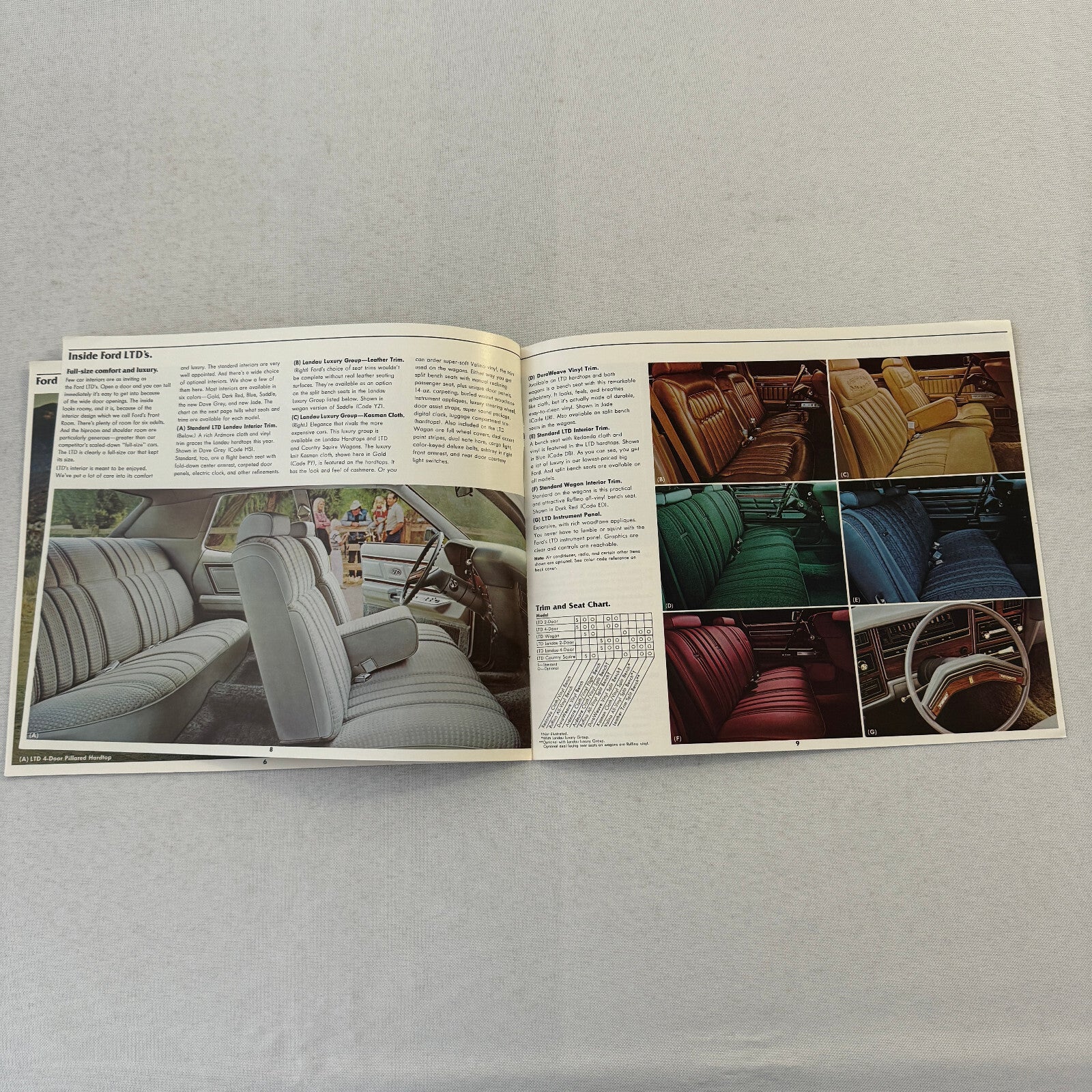 1977 Ford LTD Car Sales Brochure Catalog Advertising Country Squire Wagon +