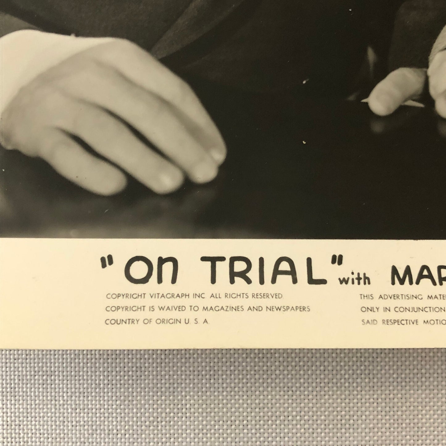 Vintage Movie Film Press Photo Photograph On Trial Margaret Lindsay John Litel