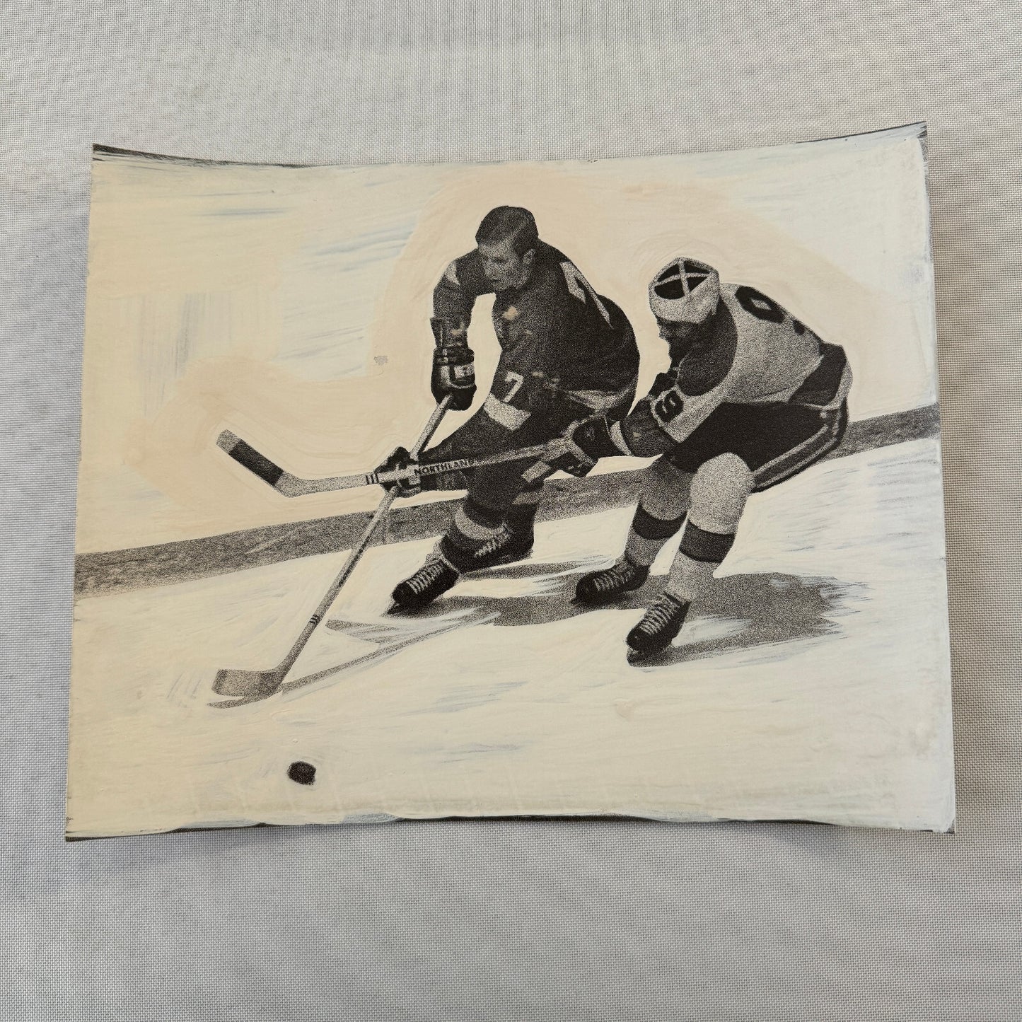 Detroit Red Wings Hockey Player Photo Photograph Vintage Mockup Garry Unger