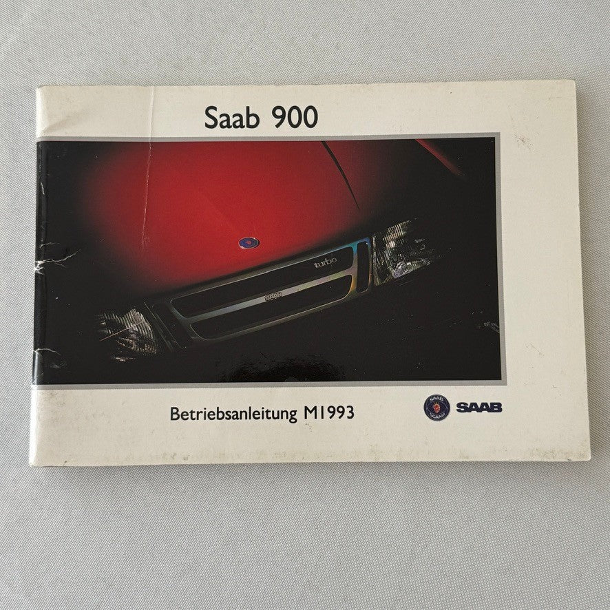 1993 Saab 900 Owners Manual Instruction Guide Book Saab Turbo GERMAN