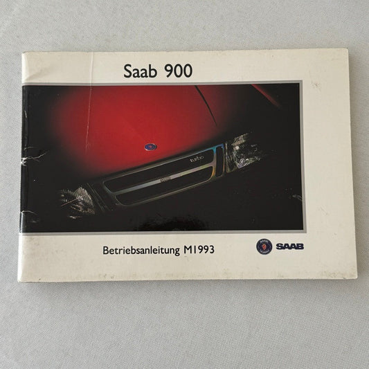 1993 Saab 900 Owners Manual Instruction Guide Book Saab Turbo GERMAN