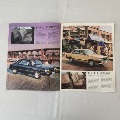 Vintage Subaru Car Sales Brochure Catalog Advertising GL Hatchback Wagon Sedan