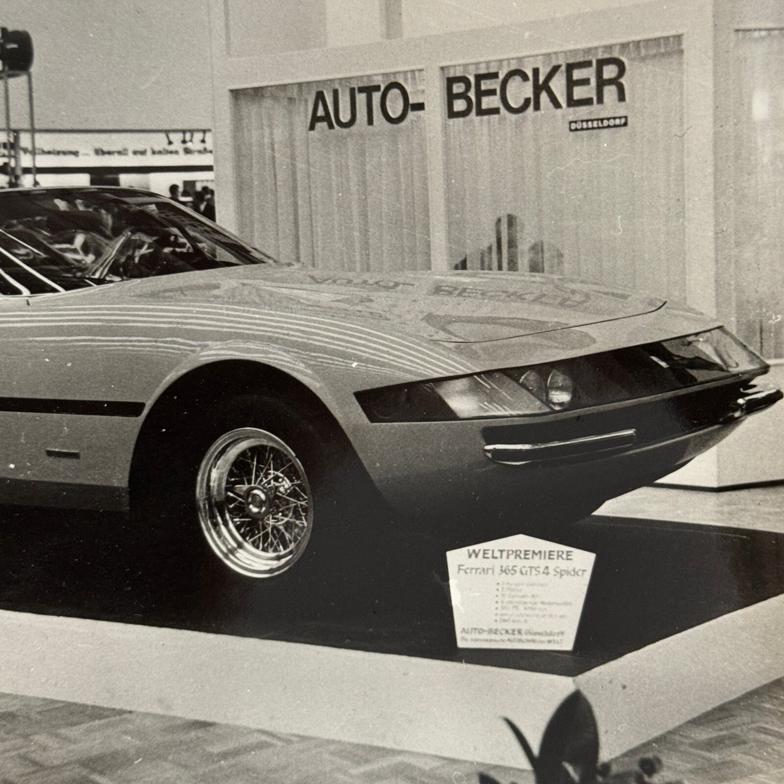 1969 Ferrari 365 GTS/4 Pininfarina Factory Press Photo Photograph Print Vintage