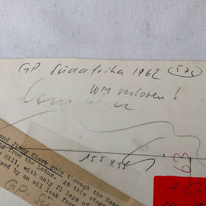 1962 South African Grand Prix Car Racing Photo Photograph Jim Clark Lotus Climax