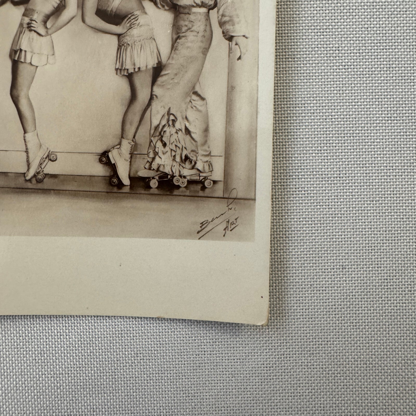 Circus Rollerskating Roller Skate Circus Act Photo Photograph Postcard Vintage
