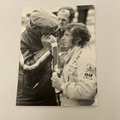 Vintage Racing Photo Ken Tyrrell Jackie Stewart 1972 Spanish Grand Prix Race