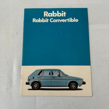 1981 Volkswagen VW Rabbit Car Sales Brochure Catalog Rabbit Convertible