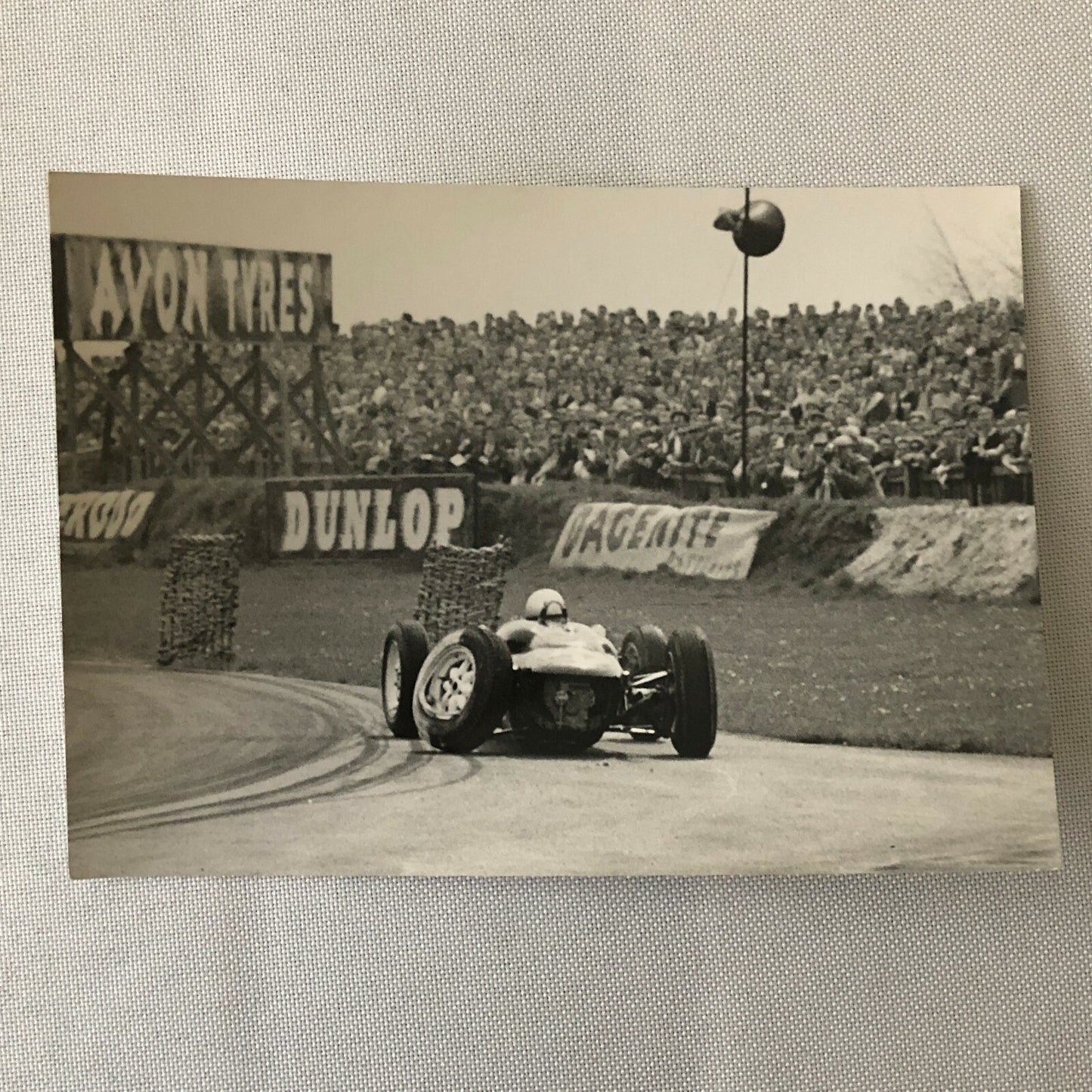 Vintage Grand Prix Racing Car Photo Photograph Print - Crashed Car 