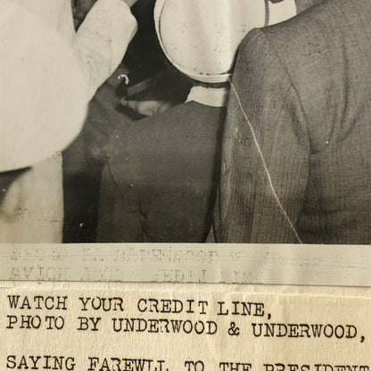 Press Photo Photograph President Franklin Roosevelt Leaves on Vacation 1934