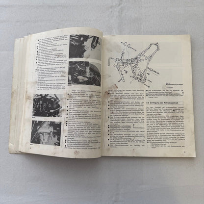 Vintage Yamaha XT550 Motorcycle Bike Repair Manual Book XT 550 GERMAN