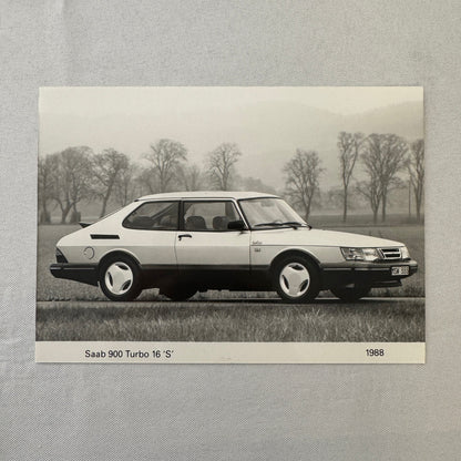 1988 Saab Press Kit Photos Saab 900 Turbo 16 Convertible 900 Turbo UK Market