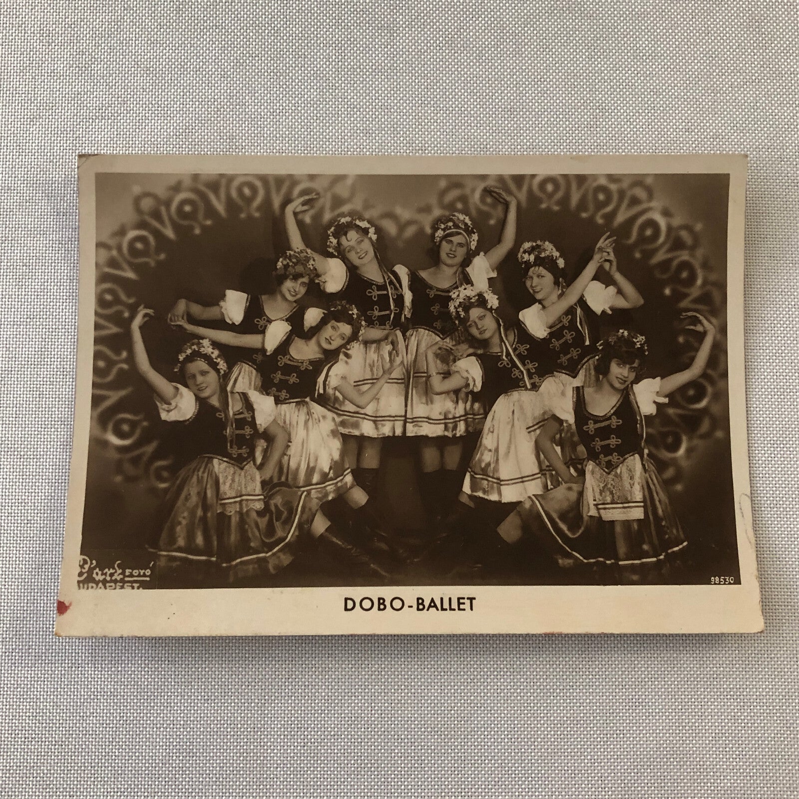 Dobo Ballet Dance Troupe Real Photo Postcard RPPC Post Card Dancers