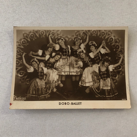 Dobo Ballet Dance Troupe Real Photo Postcard RPPC Post Card Dancers