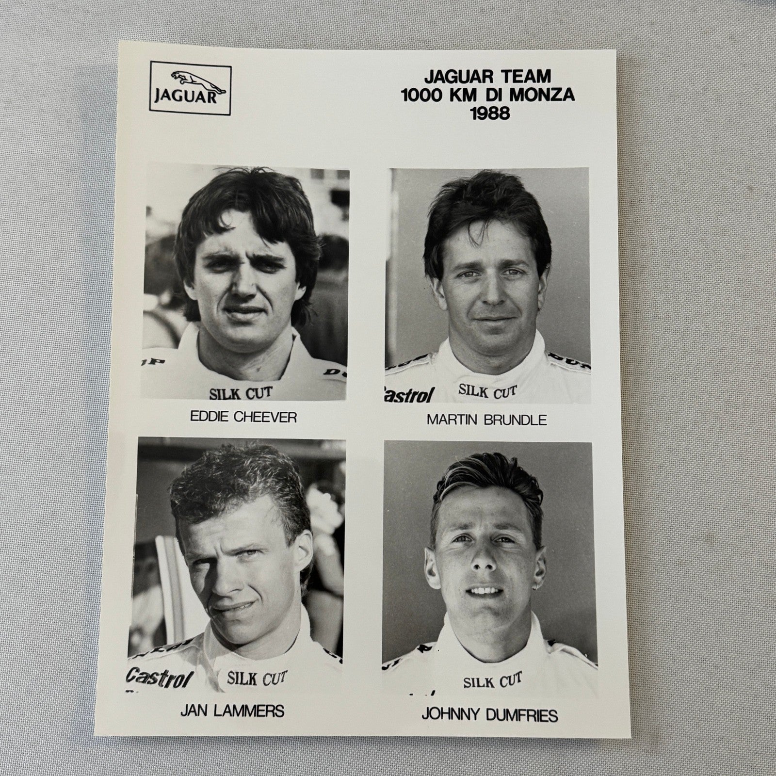1988 Jaguar Silk Cut Racing Press Kit Photos Jaguar Day at Monza ITALIAN