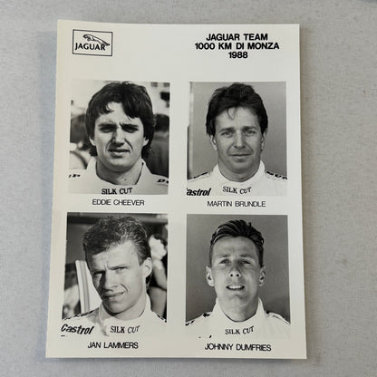 1988 Jaguar Silk Cut Racing Press Kit Photos Jaguar Day at Monza ITALIAN