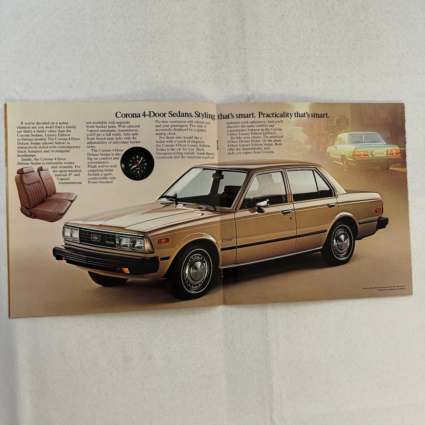 1980 Toyota Corona Car Sales Brochure Catalog Custom Sedan Deluxe Wagon Luxury