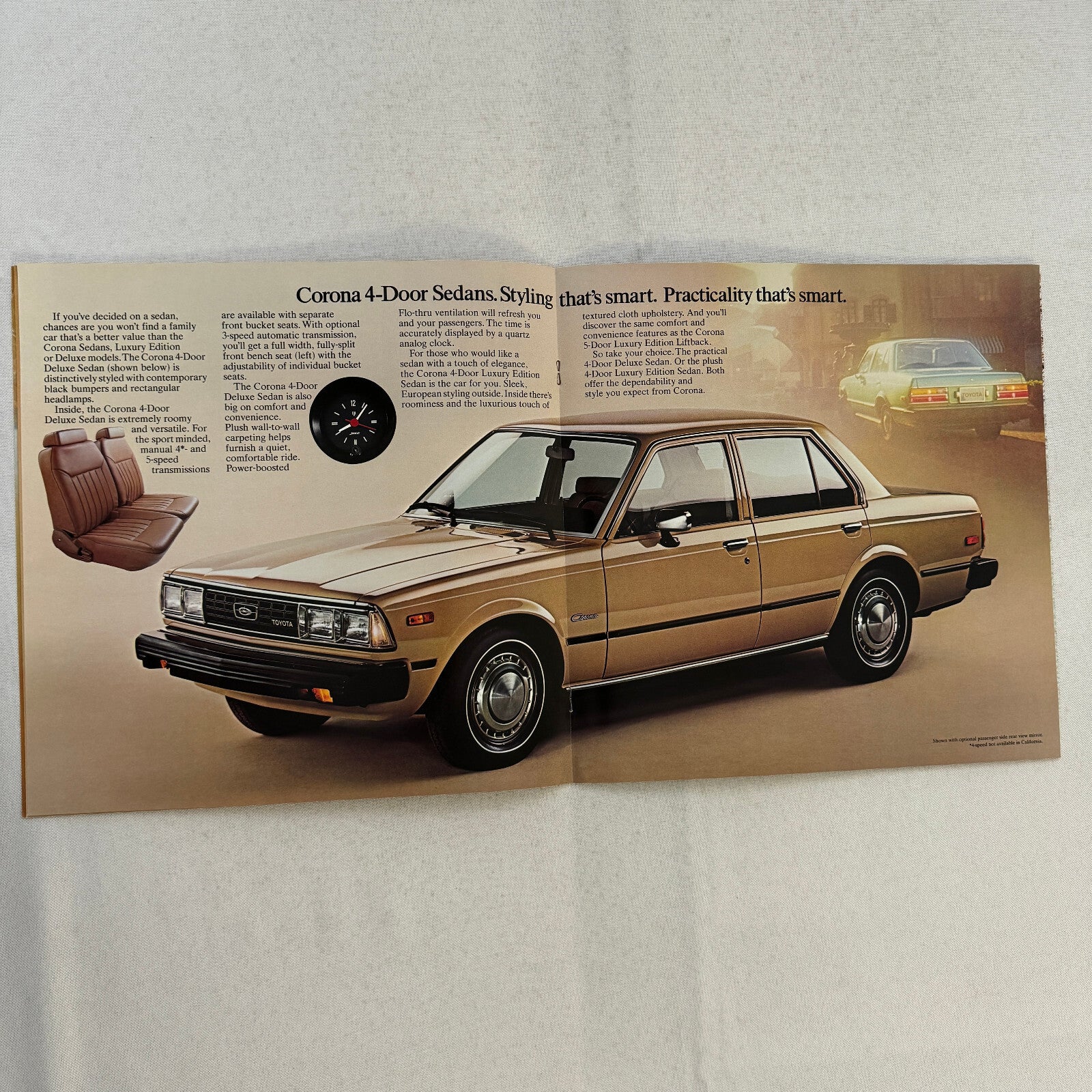 1980 Toyota Corona Car Sales Brochure Catalog Custom Sedan Deluxe Wagon Luxury