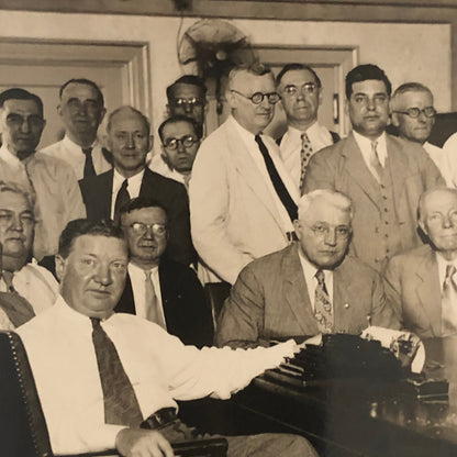 Press Photo Photograph Railway Railroad Labor Union Executives 1933 Underwood