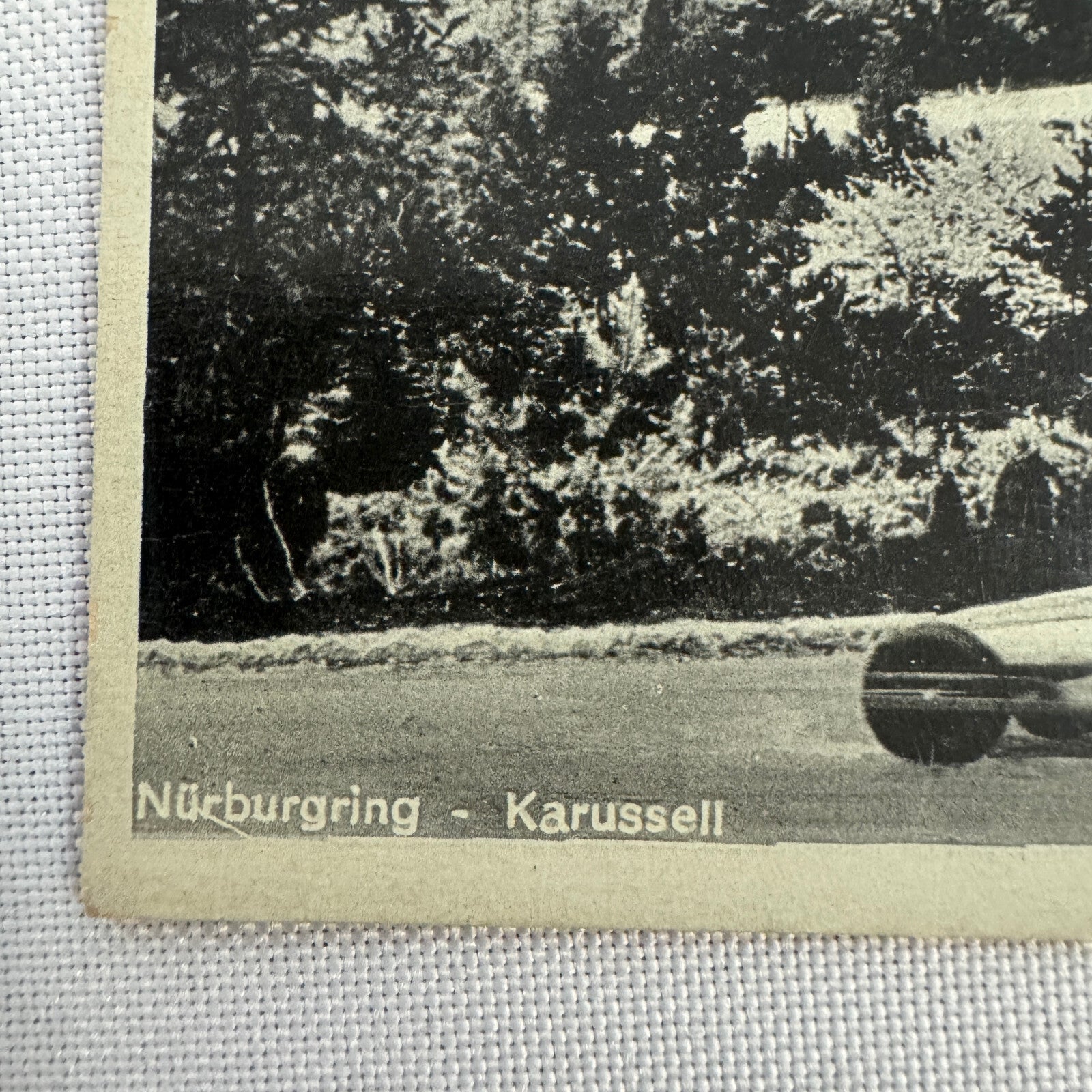 Vintage Nurburgring Racing Postcard Post Card 1936 Postmark Race Track Car