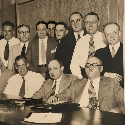 Press Photo Photograph Railway Railroad Labor Union Executives 1933 Underwood