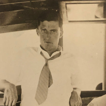 Press Photo Photograph Brooklyn Museum Brazil Expedition Boat Crew Underwood