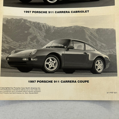 1997 Porsche 911 Carrera Cabriolet 911 Carrera Coupe Factory Press Photo