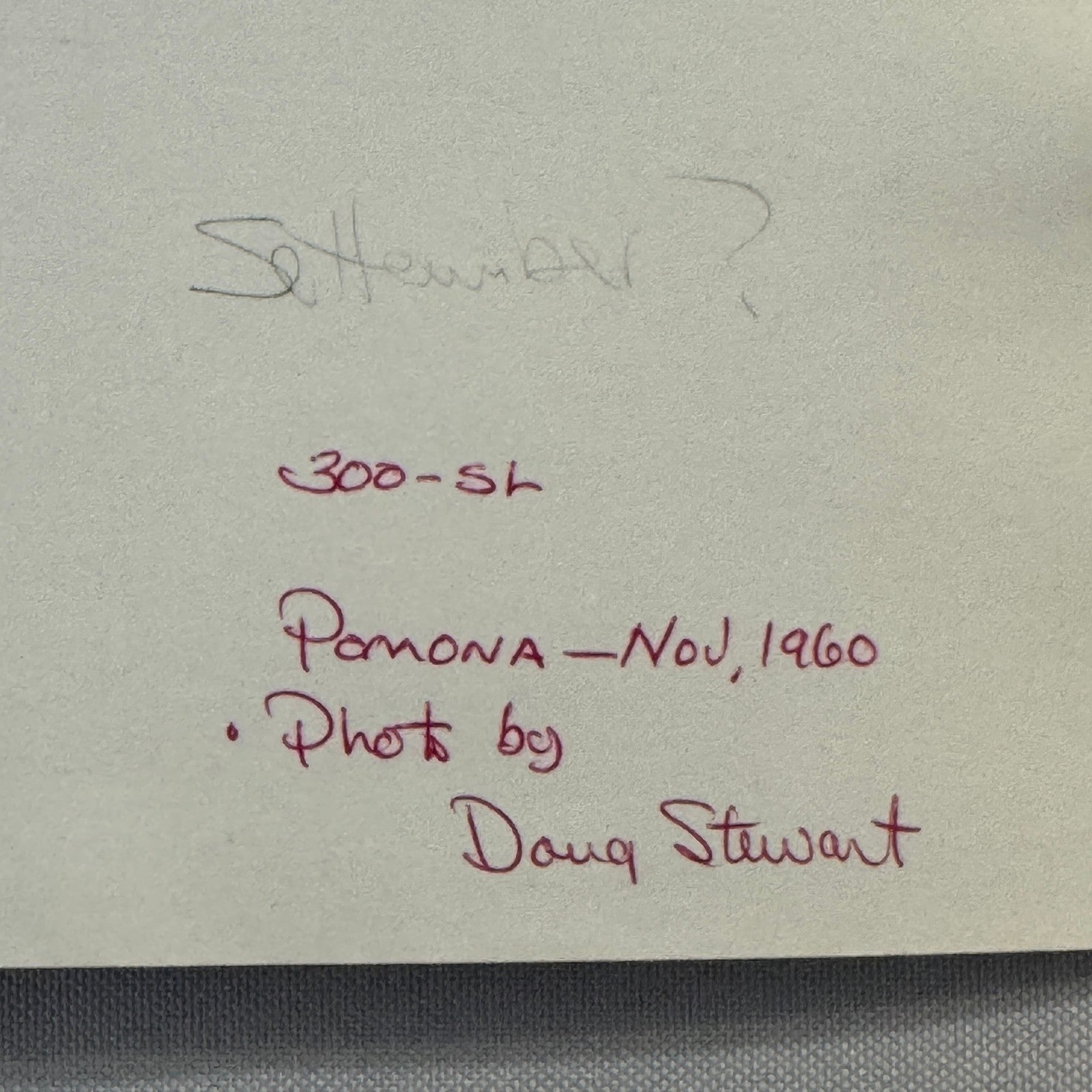 Vintage Mercedes Benz 300SL Gullwing Racing Photo Photograph Pomona 1960