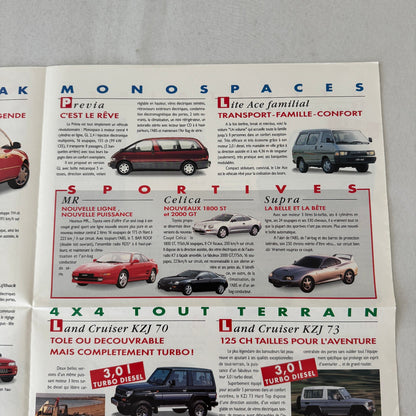 Toyota European Sales Brochure Celica Previa MR Supra 4Runner Land Cruiser 1994