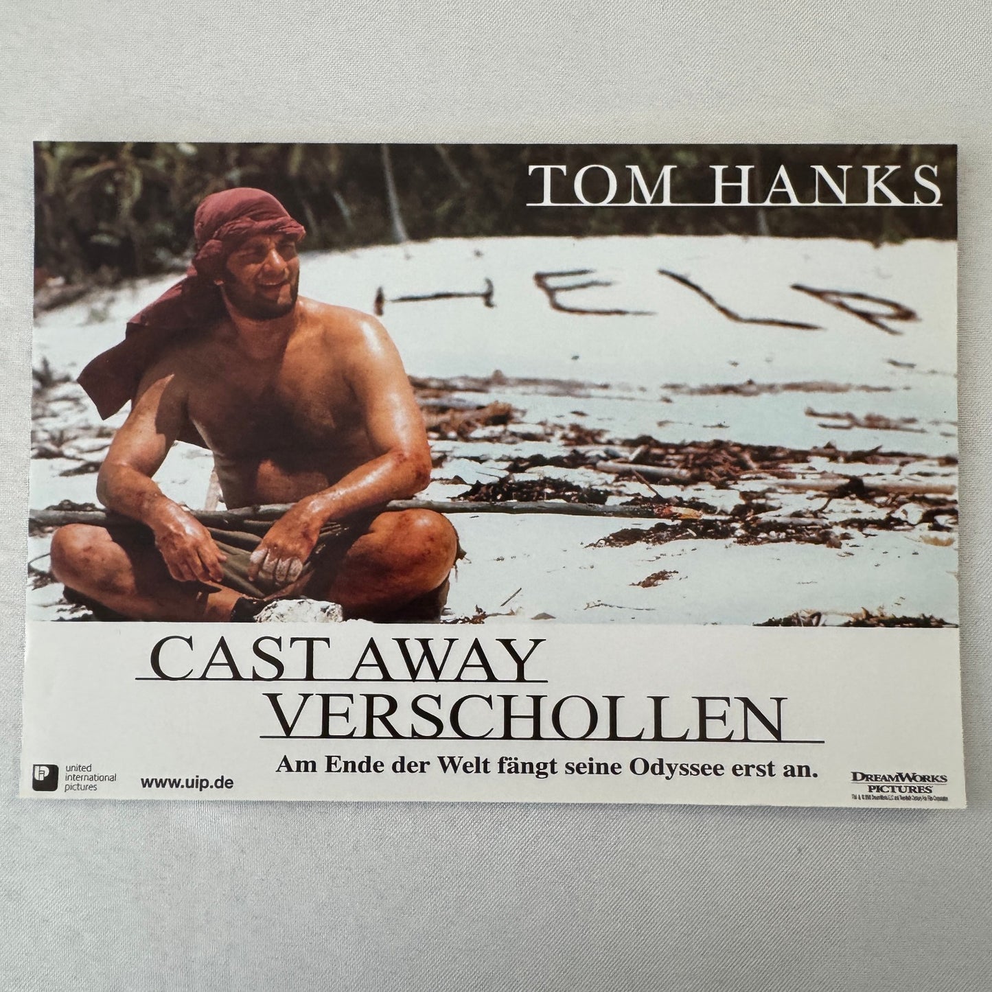 Vintage Movie Lobby Card Poster Lot Cast Away Verschollen GERMAN Tom Hanks