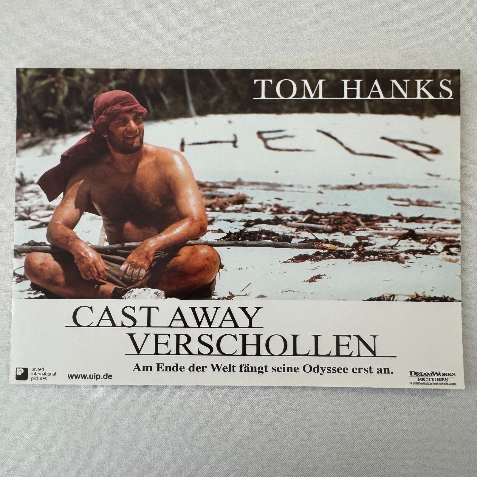 Vintage Movie Lobby Card Poster Lot Cast Away Verschollen GERMAN Tom Hanks
