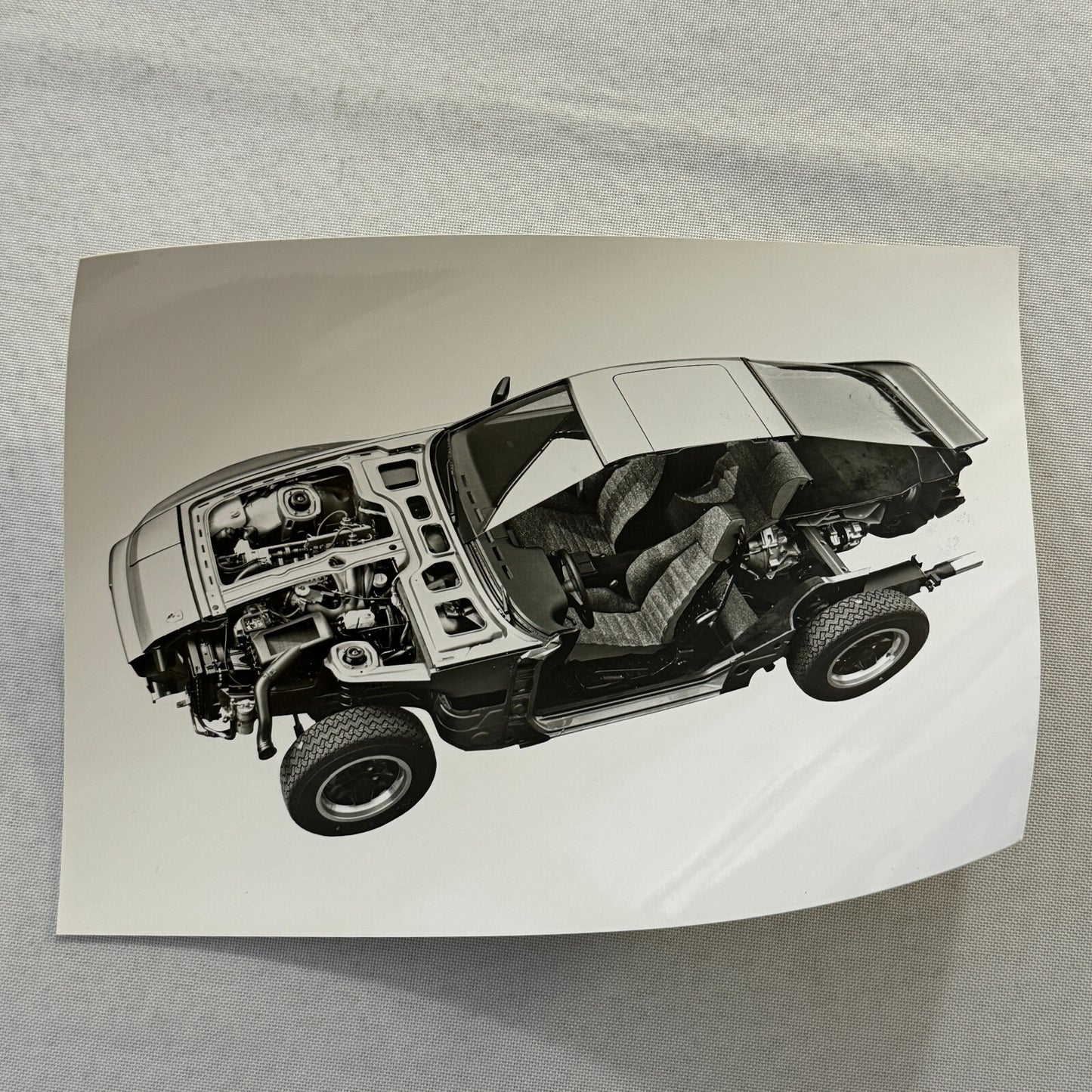 Porsche 944 Car Cutaway Factory Press Photo Photograph Vintage