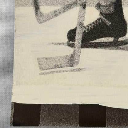 Hockey Player Photo Photograph Vintage Unidentified Detroit Red Wings Mockup
