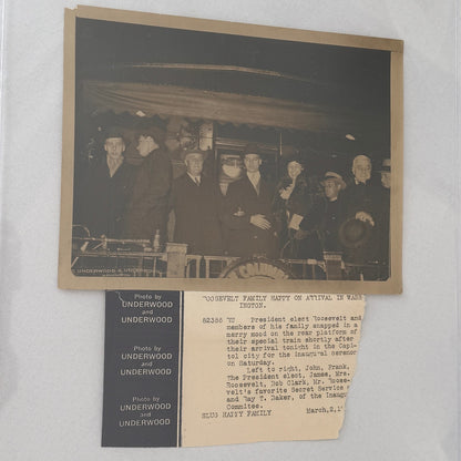 Press Photo Photograph President Franklin Roosevelt Inauguration Train 1933