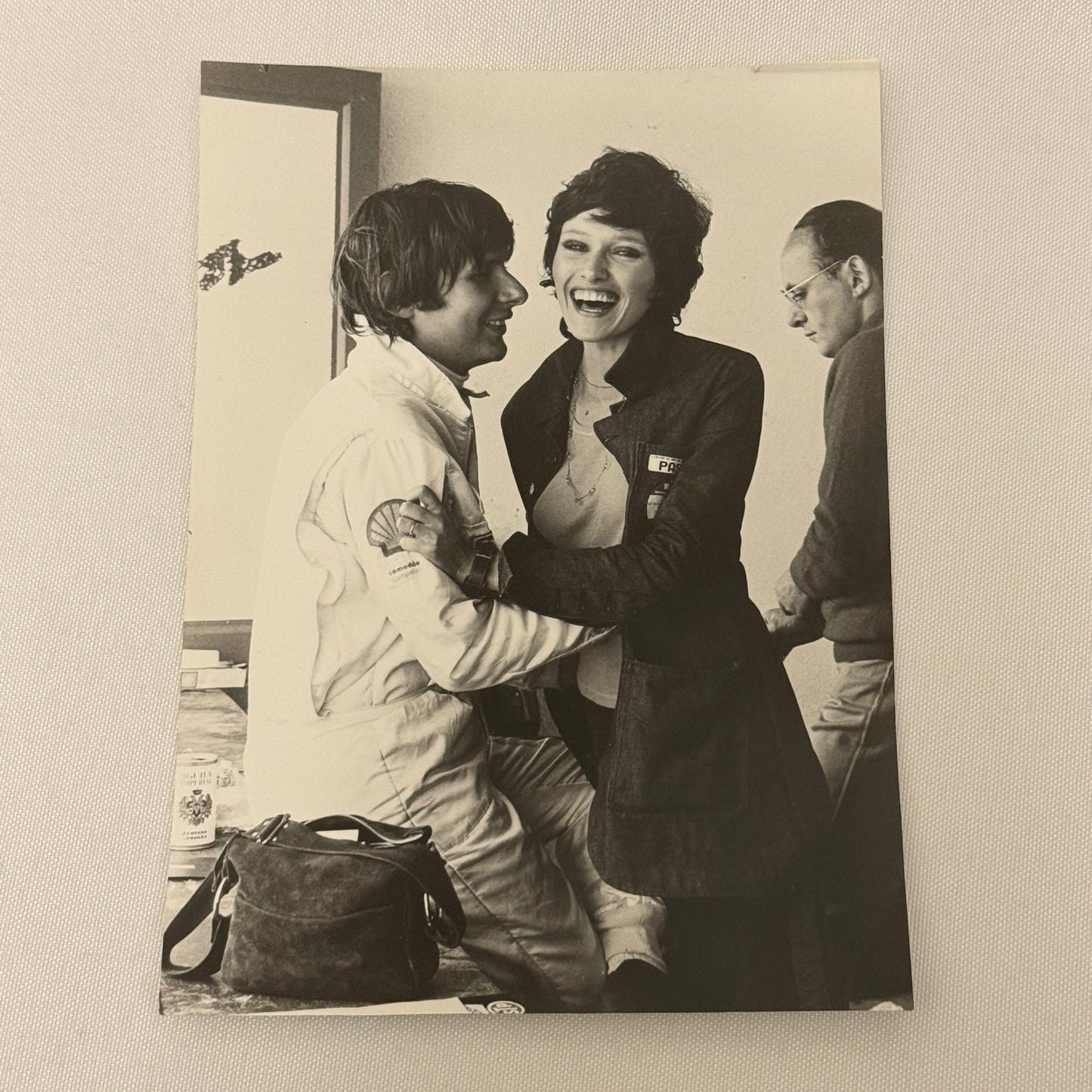 Vintage Racing Photo 1972 Jarama F2 Race JP Jarier Jean-Pierre Jarier Girlfriend