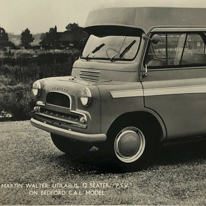 Vintage Martin Walter Utilabus 12 Seater PSV Photo Photograph Lot of 2 Bedford 