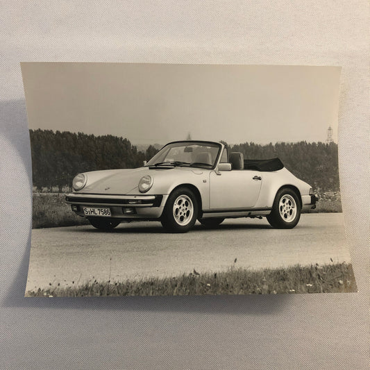 Vintage Porsche 911 Carrera Cabriolet Convertible Factory Werkfoto Press Photo