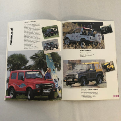 1994 Suzuki Car Sales Brochure Catalog ITALIAN TEXT Samurai Vitara Swift GTI +