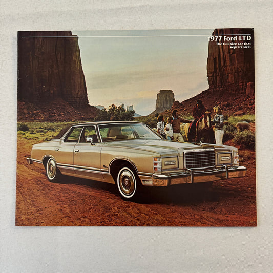 1977 Ford LTD Car Sales Brochure Catalog Advertising Country Squire Wagon +