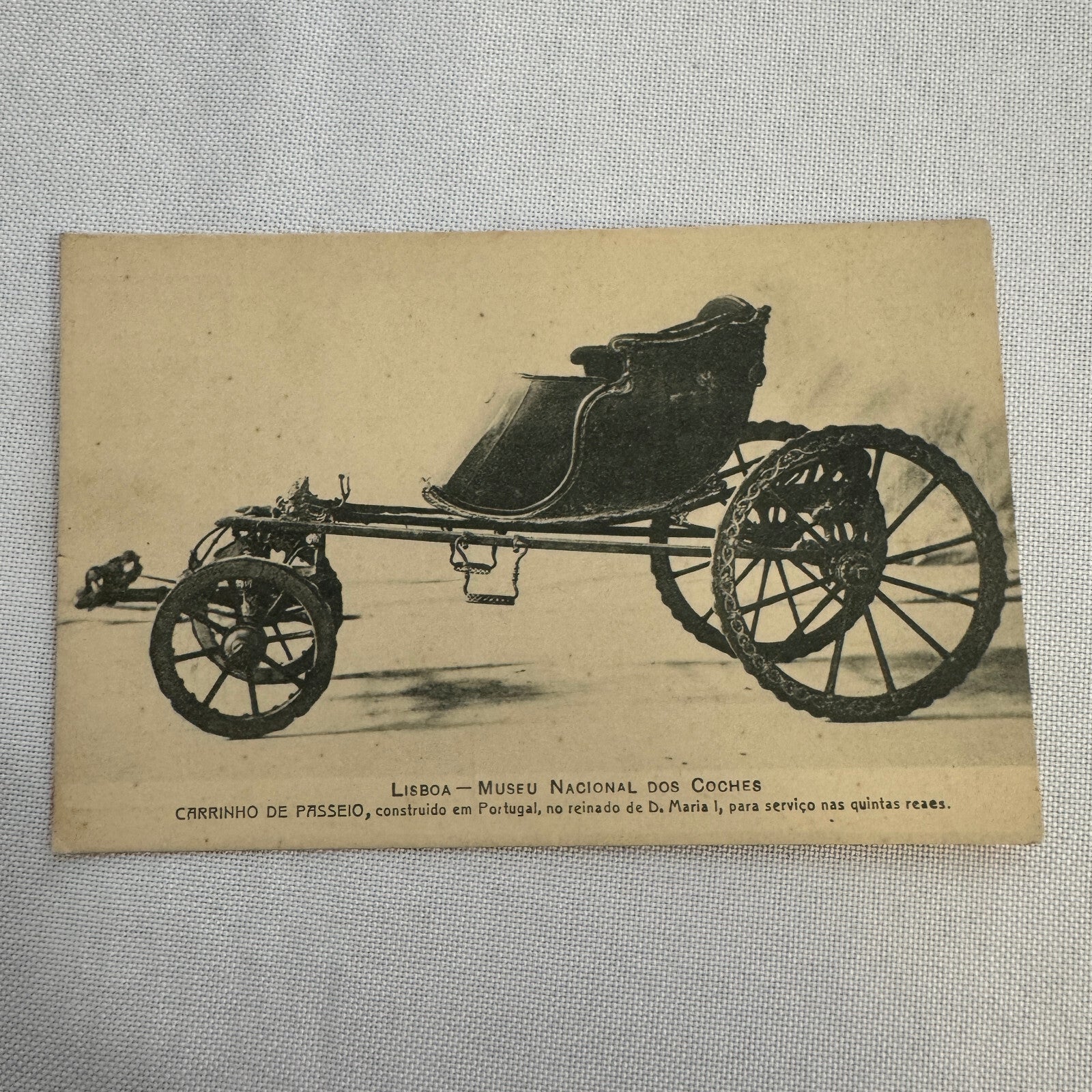 Vintage Postcard Post Card Portugal Portuguese Early Carriage Coach Museum