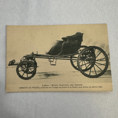Vintage Postcard Post Card Portugal Portuguese Early Carriage Coach Museum