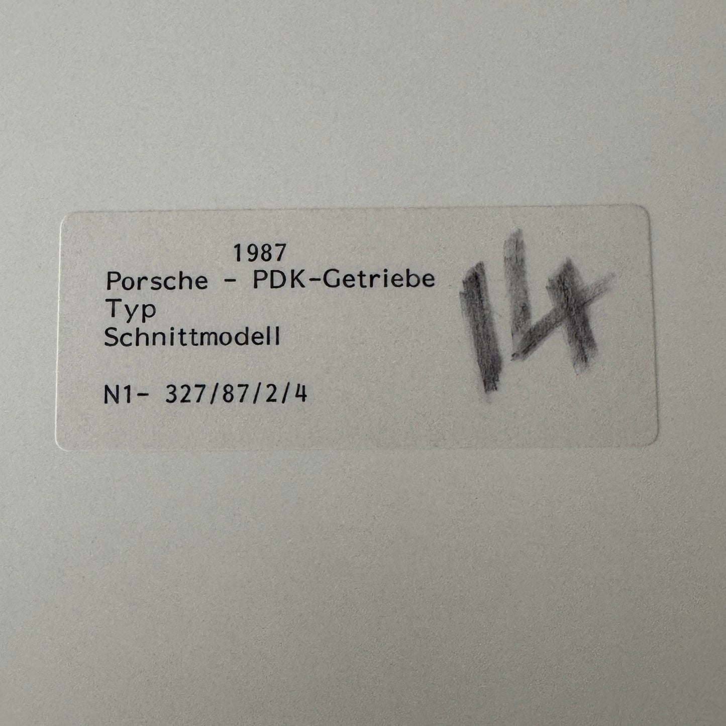 1987 Porsche Car Gearbox Cutaway Model Photo Photograph Print