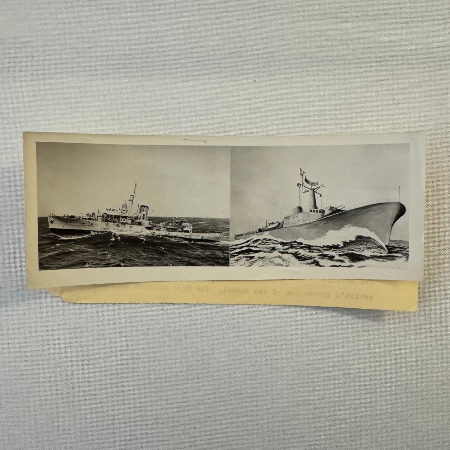 1953 Royal Canadian Navy Press Photo Photograph Warship Corvette Destroyer