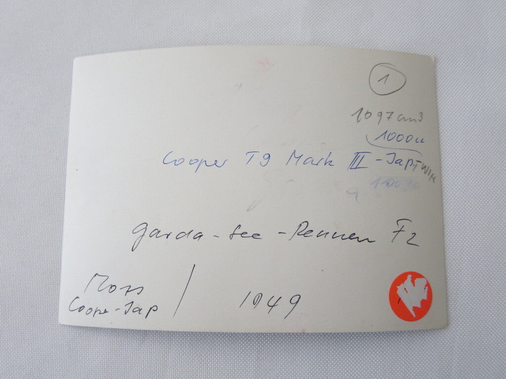 Vintage 1949 Racing Photo Photograph Stirling Moss Cooper T9 Mark II Car