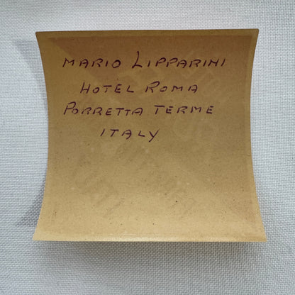 Vintage Travel Luggage Label Hotel Roma Porretta Terme Italy Italian