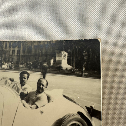 Vintage Italian Automobile Real Photo Postcard Post Card RPPC Men in Car