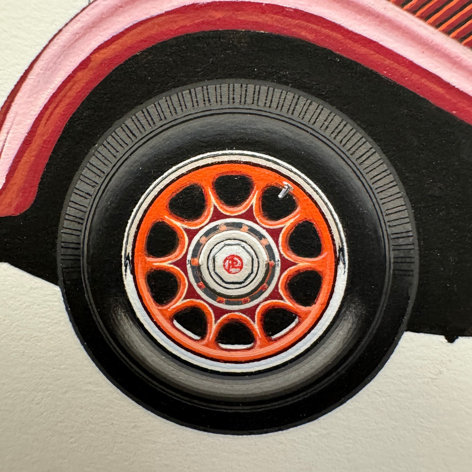 1933 Panhard 6 DS Coupe Car Illustration Art Drawing Hand Drawn