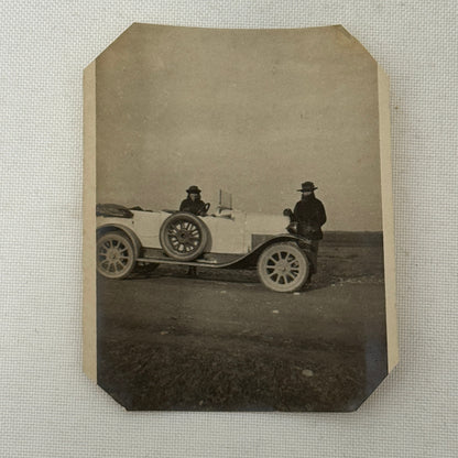 Vintage Photograph Photo Antique Men in Early Automobile Car