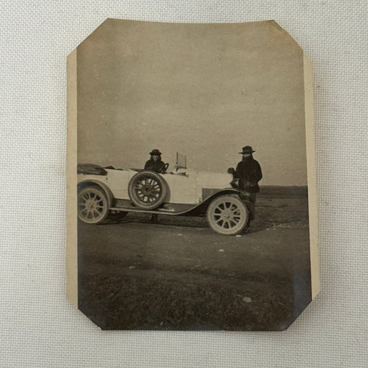Vintage Photograph Photo Antique Men in Early Automobile Car