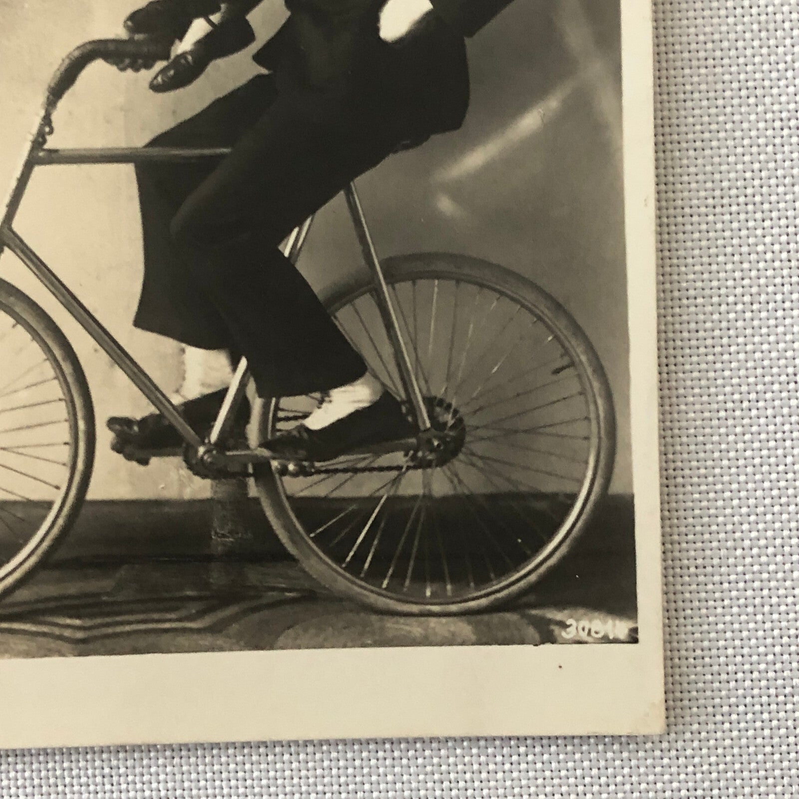 Circus Performer Real photo Postcard Post Card RPPC Bicycle Act 2 Excelsiors