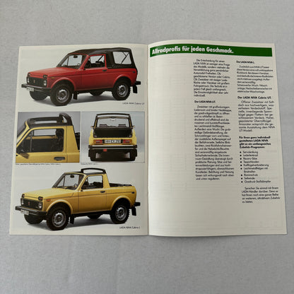 Lada Niva Car Sales Brochure Catalog Niva Cabriolet UT Cabrio Niva L GERMAN